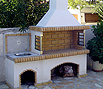 CODE 8: Barbeque with firebrick, single barbeque with 150 x 80 cm and sink, coatless