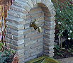 CODE 9: Garden fountain, made by old brick, with stone sink