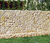 CODE 1: Coating with cap, Syrian stone, irregular, yellow, with white joints