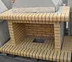 CODE 15: Middle fireplace, coated entirely, with Chech firebrick