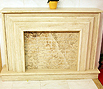 CODE 17: Fireplace coating set, from beige marble