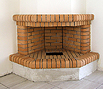 CODE 2: Corner fireplace, with Chech firebrick coating