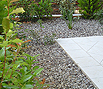 CODE 13: Garden surface, covered in white water pebble