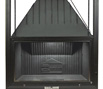 T100: Energy fireplace, straight, stripped, sliding door, black