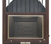 T75: Energy fireplace, straight, with brick, sliding door, bronze